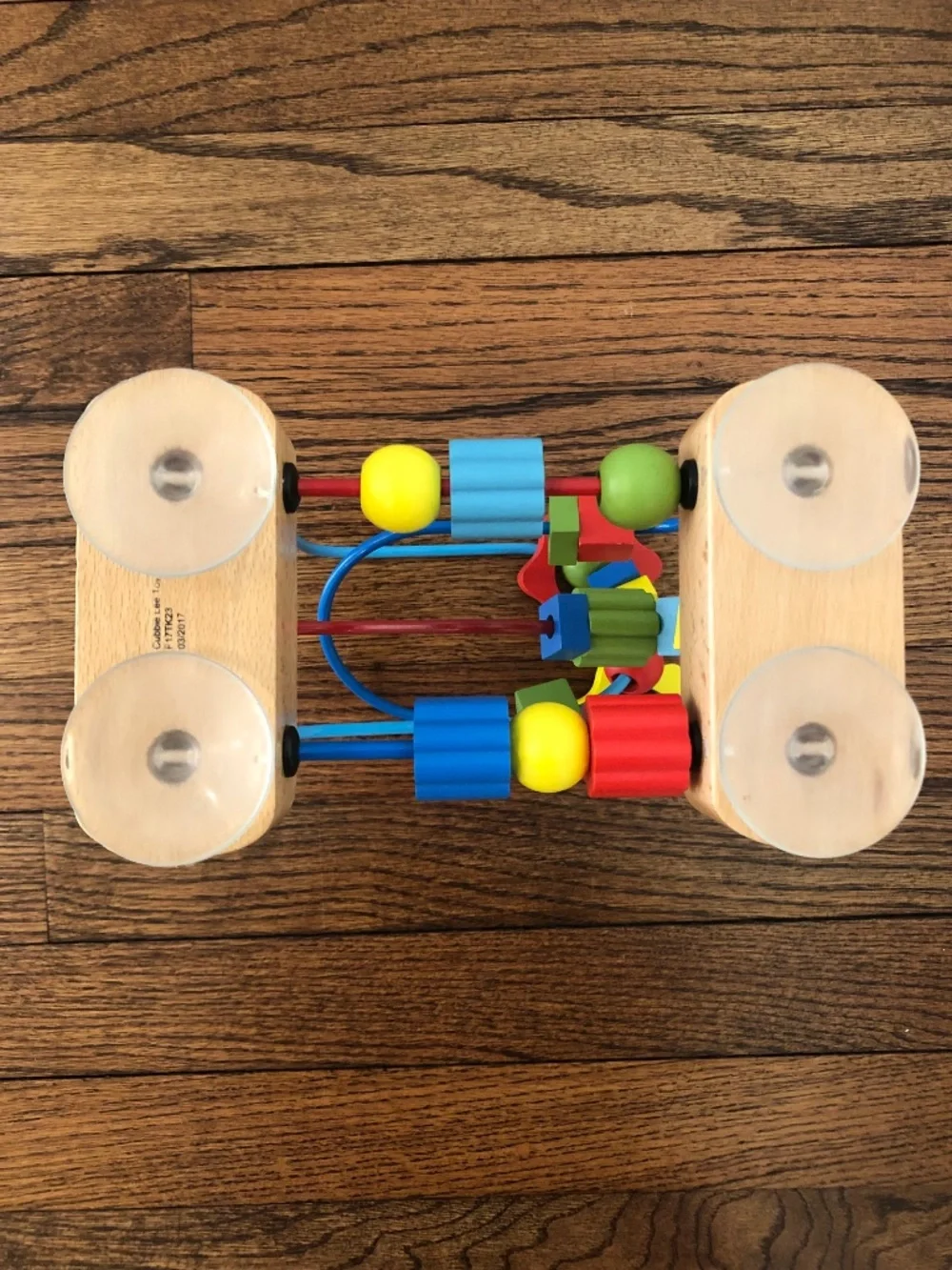 Wooden Bead Maze Educational Toy with Suction Cups